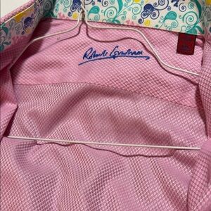 Robert Graham Pink Shirt with Vibrant Collar